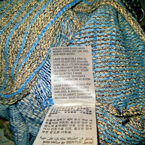 Style & Co Womens Sweater Pullover Size Medium Blue Side Split - Picture 7 of 7